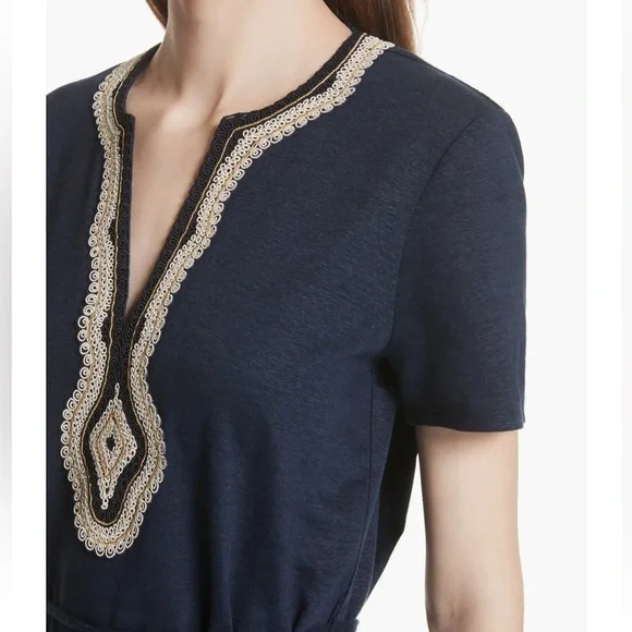 Tory Burch  Liliana Soutache Linen Dress NWT size XS - Picture 4 of 7